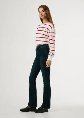 PANTALÓN VAQUERO DION FLARE 5FA HIGH WAIST DENIM BLACK AND B