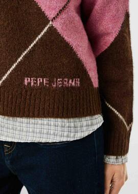 JERSEY DE ROMBOS CECILY 899 CHOCOLAT BROWN