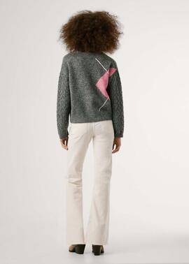 CHAQUETA DE ROMBOS CECILY CARDIGAN 963 DARK GREY MARL