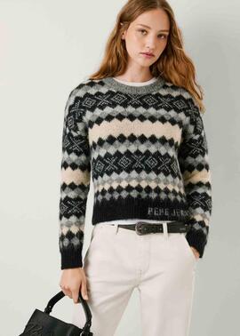 JERSEY DE PUNTO FAIRISLE CELESTINE 963 DARK GREY MARL