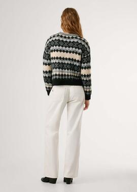 JERSEY DE PUNTO FAIRISLE CELESTINE 963 DARK GREY MARL