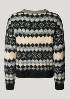 JERSEY DE PUNTO FAIRISLE CELESTINE 963 DARK GREY MARL