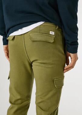 PANTALÓN BOLSO CARGO GYMDIGO SLIM FIT 679 MILITARY GREEN