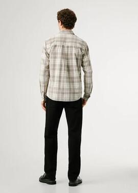 CAMISA DE PANA CAMDEN CUADROS 836 STONE BEIGE