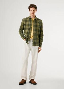 CAMISA DE PANA CASTER CUADROS 679 MILITARY GREEN