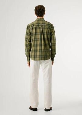 CAMISA DE PANA CASTER CUADROS 679 MILITARY GREEN