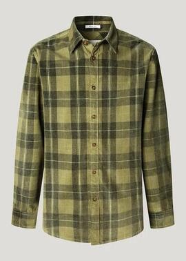 CAMISA DE PANA CASTER CUADROS 679 MILITARY GREEN