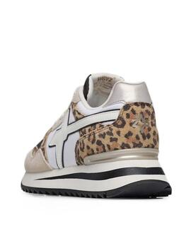 ZAPATILLAS YAK-W ANIMAL PRINT CREAM, WHITE, BLACK