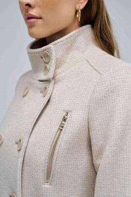 CHAQUETA DE PAÑO GRACE SLIM FIT BEIGE