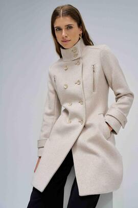 CHAQUETA DE PAÑO GRACE SLIM FIT BEIGE