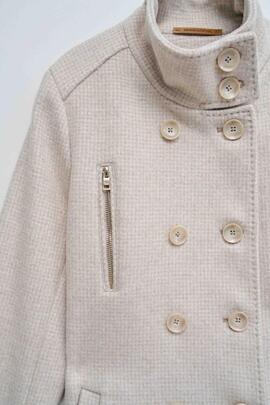 CHAQUETA DE PAÑO GRACE SLIM FIT BEIGE