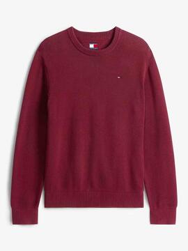 JERSEY SLIM FIT CUELLO REDONDO GRANATE