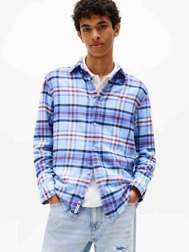 CAMISA DE FRANELA REGULAR FIT TARTÁN MULTICOLOR