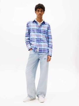 CAMISA DE FRANELA REGULAR FIT TARTÁN MULTICOLOR