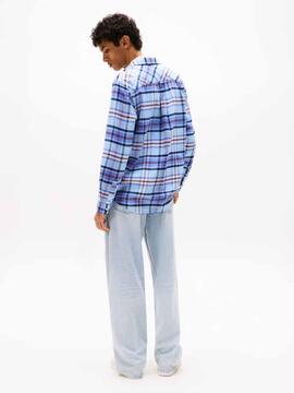 CAMISA DE FRANELA REGULAR FIT TARTÁN MULTICOLOR