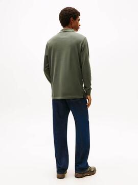 POLO MANGA LARGA SLIM FIT VERDE