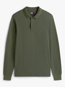 POLO MANGA LARGA SLIM FIT VERDE