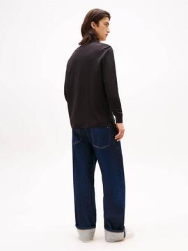 POLO MANGA LARGA SLIM FIT NEGRO