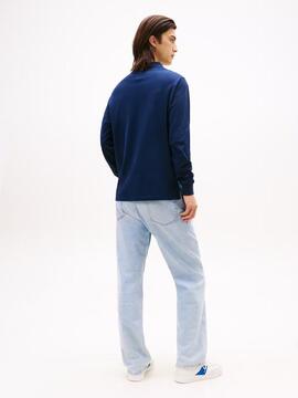 POLO MANGA LARGA SLIM FIT AZUL MARINO