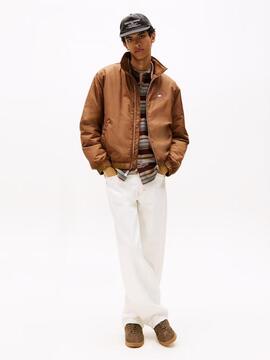 CHAQUETA ACOLCHADA RELAXED FIT MARRÓN IMPERMEABLE