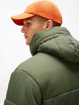 PARKA ACOLCHADA RELAXED FIT VERDE IMPERMEABLE