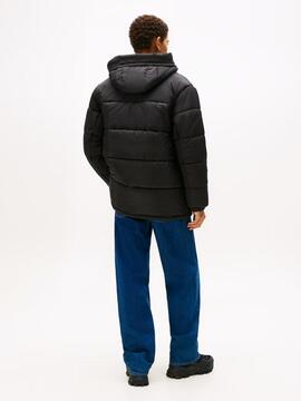 PARKA ACOLCHADA RELAXED FIT NEGRA IMPERMEABLE