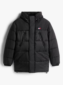 PARKA ACOLCHADA RELAXED FIT NEGRA IMPERMEABLE