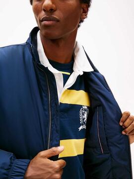 CHAQUETA ACOLCHADA RELAXED FIT AZUL MARINO IMPERMEABLE