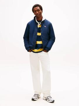 CHAQUETA ACOLCHADA RELAXED FIT AZUL MARINO IMPERMEABLE