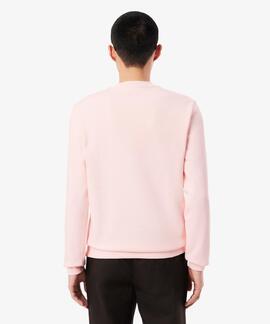 SUDADERA JOGGER LACOSTE EN ALGODÓN CEPILLADO ROSA