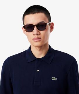 POLO MANGA LARGA LACOSTE REGULAR FIT 166 AZUL MARINO