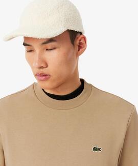 SUDADERA JOGGER LACOSTE EN ALGODÓN CEPILLADO BEIGE