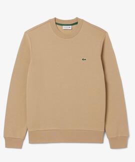 SUDADERA JOGGER LACOSTE EN ALGODÓN CEPILLADO BEIGE