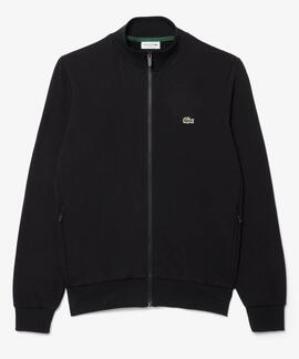 SUDADERA LACOSTE CUELLO ALTO CON CREMALLERA NEGRA