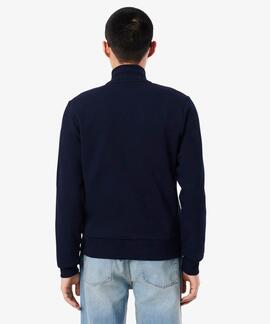 SUDADERA LACOSTE CUELLO ALTO CON CREMALLERA AZUL MARINO