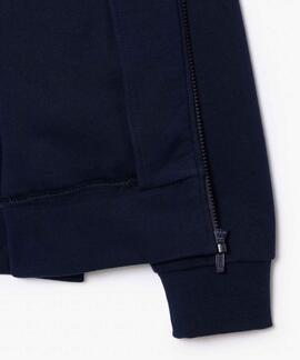 SUDADERA LACOSTE CUELLO ALTO CON CREMALLERA AZUL MARINO