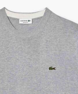 JERSEY LACOSTE CUELLO REDONDO GRIS VIGORÉ