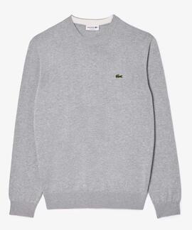 JERSEY LACOSTE CUELLO REDONDO GRIS VIGORÉ