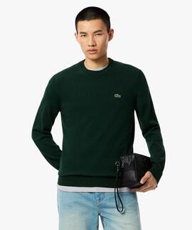 JERSEY LACOSTE CUELLO REDONDO VERDE SINOPLE