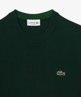 JERSEY LACOSTE CUELLO REDONDO VERDE SINOPLE