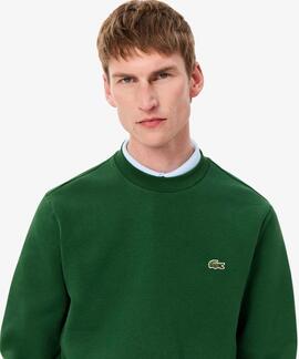 SUDADERA JOGGER LACOSTE EN ALGODÓN CEPILLADO VERDE