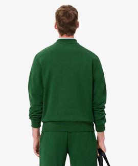 SUDADERA JOGGER LACOSTE EN ALGODÓN CEPILLADO VERDE