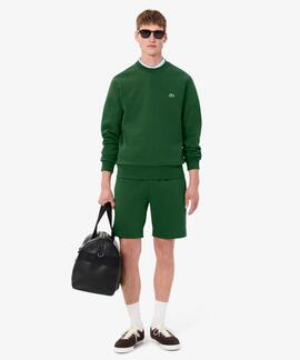 SUDADERA JOGGER LACOSTE EN ALGODÓN CEPILLADO VERDE