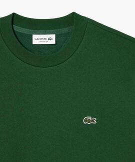 SUDADERA JOGGER LACOSTE EN ALGODÓN CEPILLADO VERDE
