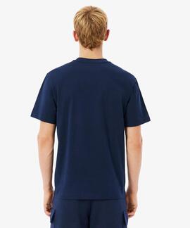 CAMISETA COLOR BLOCK DE PUNTO JERSEY AZUL MARINO, BLANCO, MA