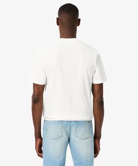 CAMISETA COLOR BLOCK DE PUNTO JERSEY BLANCO, VERDE KAKI, VIO