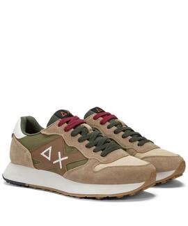 ZAPATILLAS JAKI BICOLOR NAILON Y ANTE S77 BEIGE SCURO