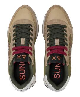 ZAPATILLAS JAKI BICOLOR NAILON Y ANTE S77 BEIGE SCURO