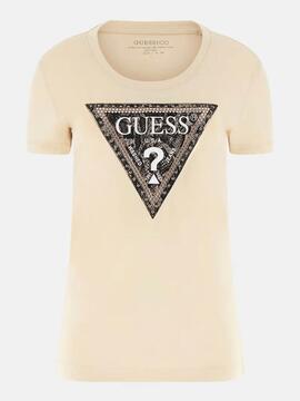 CAMISETA LOGOTIPO TRIANGULO PYTHON TEE SLIM FIT BEIGE