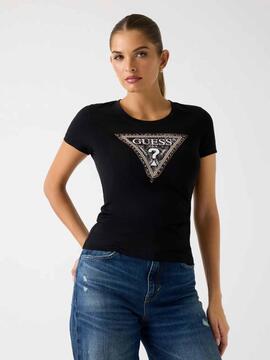CAMISETA LOGOTIPO TRIANGULO PYTHON TEE SLIM FIT NEGRA